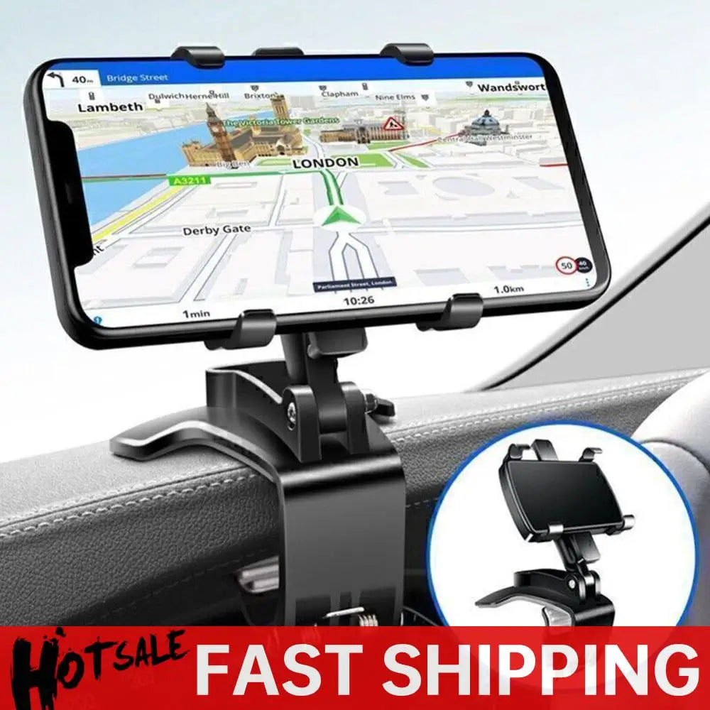 Portable Car Holder Rotatable Multifunction Dashboard/Rearview Mirror/Sun Visor Mount for iPhone Samsung Xiaomi Redmi Huawei