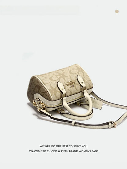 CHICINS&KIETH Premium Boston Handbag Women's 2025 New Lightweight Single oulder Crossbody Bag Casual Chic Pure Color