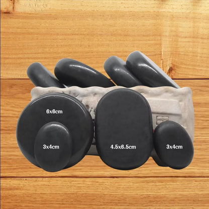 Tontin 20pcs/set  Stone Massage Set  Box Relieve Stress Back Pain Health Care Lava Basalt round massage tool Stones