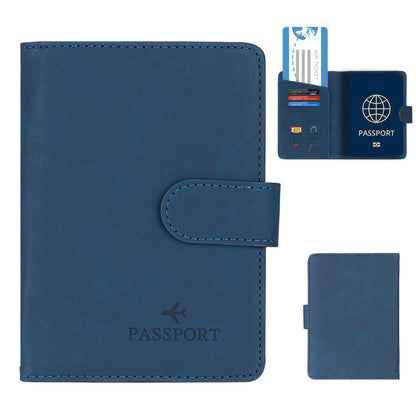 Passport Holder Cover Wallet RFID Blocking Leather Card Case Travel Accessories for Women Men