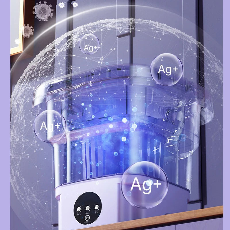 New Portable Small Foldable Washing Machine with Spin Dryer For Socks Underwear Panties Washer Household Mini Washing Machine