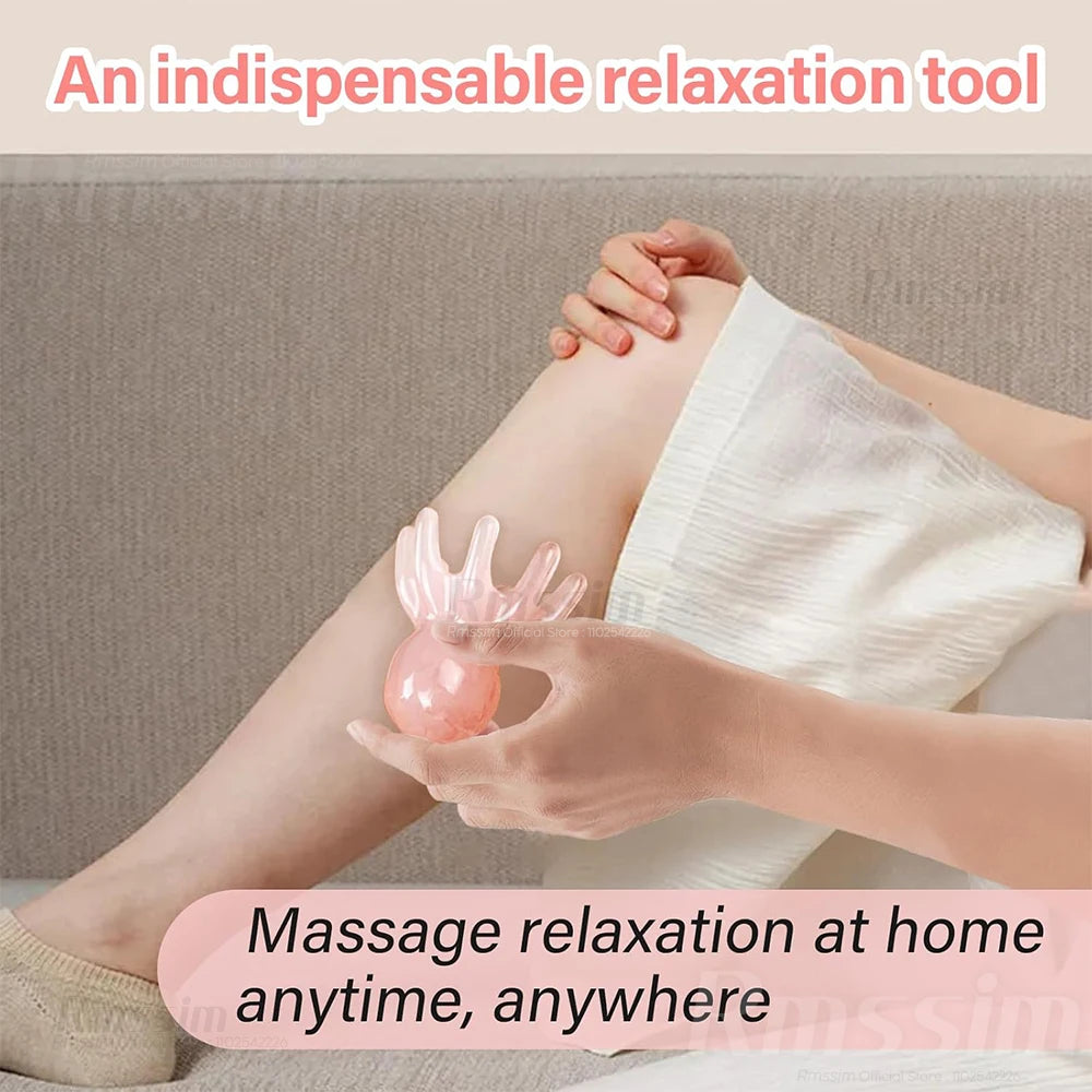 Resin Octopus Massage Comb Head Meridian Scraping Scalp Massage Brush Acupuncture SPA GuaSha Massage Comb Fatigue Relief Massage