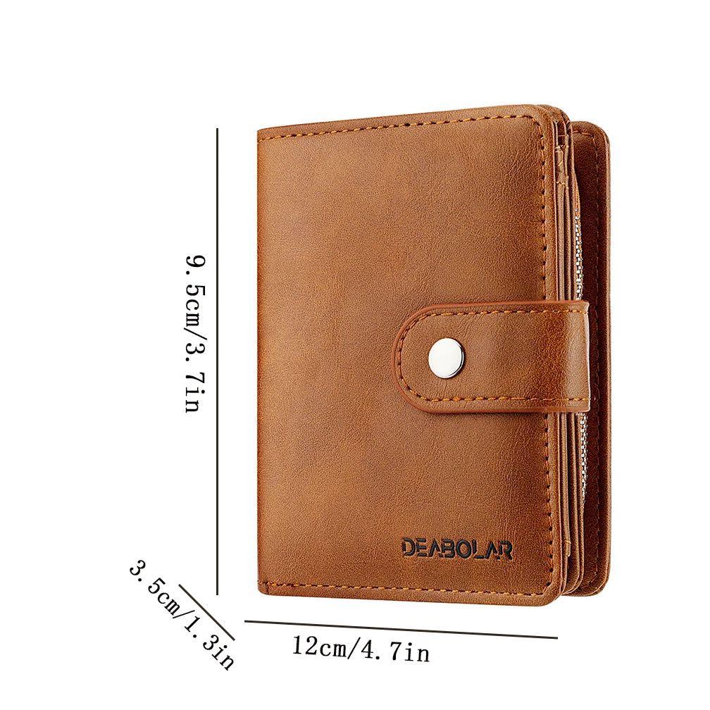 Trifold Wallet ID Credit Card Holder for Men, Large Capacity Multifunctional Purse Money Clips Purse, Pocket Purse, Money Clip