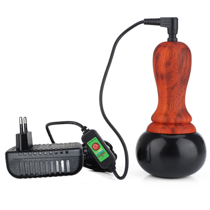 Hot Stone Scraping Vibration Massager Relax Muscles Warm Moxibustion Guasha Spa Therapy Bianstone Massage Relaxation Tool