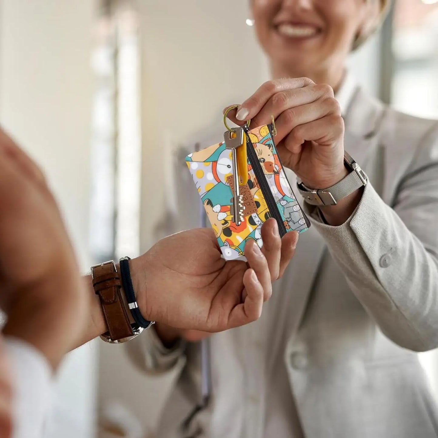 Cute Animals Wallet Zipper Purse Cartoon Small Coin Purse Lightweight Storage Bag Money Bag Key Card Holder For Student Women