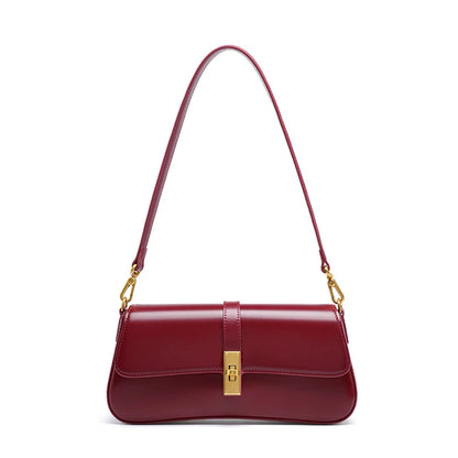 Toptrends Elegant Genuine Leather Underarm Shoulder Bags For Women 2025 Luxury Designer Crossbody Purses Saddle Ladies Handbags