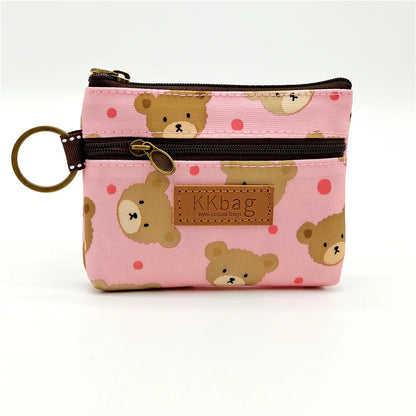 Cute Animals Wallet Zipper Purse Cartoon Small Coin Purse Lightweight Storage Bag Money Bag Key Card Holder For Student Women