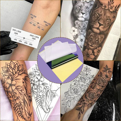 100/50/30/10/5pcs Tattoo Transfer Paper A4 Size Tattoo Stencil Paper Carbon Thermal Copy Paper for Tattoo Transfer Machine
