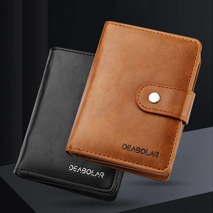 Trifold Wallet ID Credit Card Holder for Men, Large Capacity Multifunctional Purse Money Clips Purse, Pocket Purse, Money Clip