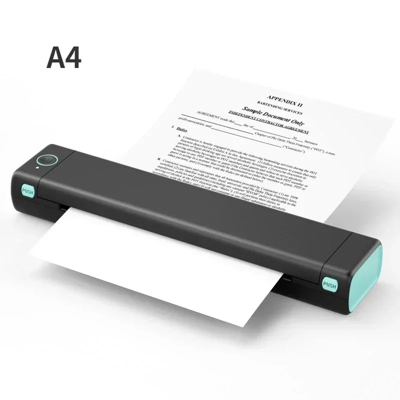 Upgrade M08F Portable Thermal Printer Bluetooth Phone Printer For Home Use A4 Mobile Print For Laptops Inkless Travel Wireless P