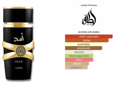 Asad lattafa 100 ML - YARA hombre Lattafa- Eau de Parfum Made in Dubai Lattafa Perfume hombre lady Lattafa Perfume