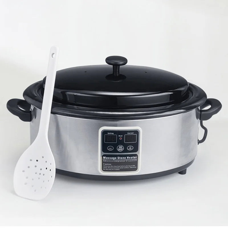 SPA Hot Stone Heating Pot Large Capacity Energy Stone Heater with Constant Temperature Control Rock Heating Pot Stone Warmer