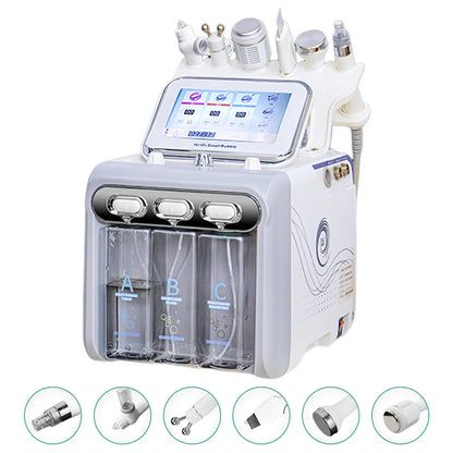 6 in 1 Dermabrasion Facial Machine Hydro Aqua Peel Spa Skin Rejuvenation Deep Cleansing Care Device