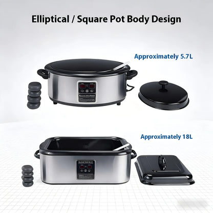 SPA Hot Stone Heating Pot Large Capacity Energy Stone Heater with Constant Temperature Control Rock Heating Pot Stone Warmer