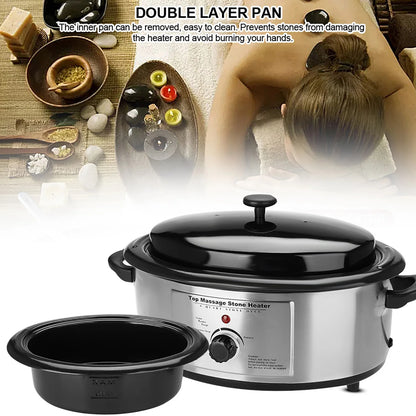 6 Quart Hot Massage Stone Heater Spa Salon Warmer Heating Device Volcanic Heater Stone Warmer Heater UK Plug 220V
