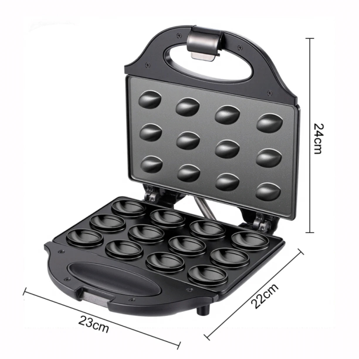 Electric Walnut Cake Waffle Maker With Nuts 12 Holes Cooking Kitchen Biscuits Making for Baking Business Nuts Waffle