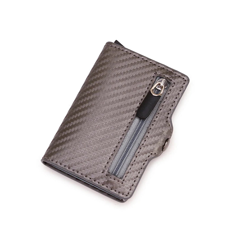Carbon Fiber Rfid Blocking Protection Men id Credit Card Holder Wallet Leather Metal Business Bank CreditCard Cardholder Case