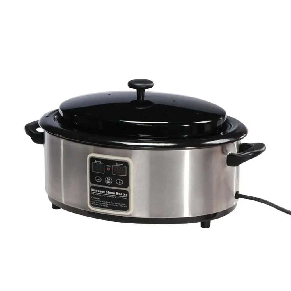 Hot Stone Massage Set Heater Massage Machine Relieve Stress Back Pain Health Care Lava Basalt Round Massage Tool Stone