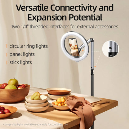 TELESIN Magnetic Mobile Phone Floor Stand Cantilever Live Broadcast Tablet Bracket Lifting Bracket Universal Mobile Phone Holder