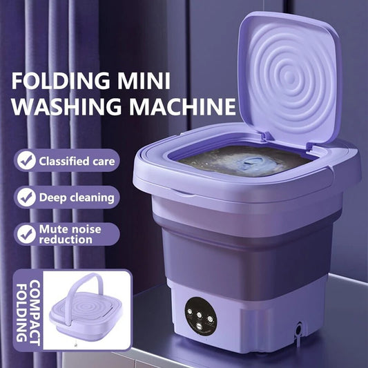 New Portable Small Foldable Washing Machine with Spin Dryer For Socks Underwear Panties Washer Household Mini Washing Machine
