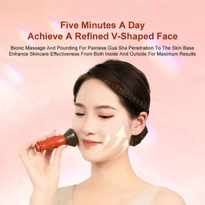 Electric Heating Bian Stone Hot Compress Body Massage Spa Care Lifting Skin Remove Wrinkles Guasha Massager Facial Lifting Tool