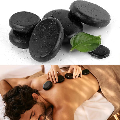 12 Pcs 4x6cm Spa hot Stone Beauty Stones Massage Lava Natural Stone Hot Relieve Stress RELAX jade massage set toe massage