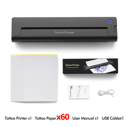Mini Portable A4 Thermal Printer Multifunctional Tattoo Document Printer Bluetooth HD Printing Tattoo Machine A4 Paper Printer