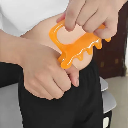 Resin double-push massager, SPA scraping body massage tool, suitable for spine, waist and shoulders, to relieve body fatigue.