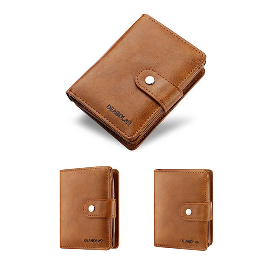 Trifold Wallet ID Credit Card Holder for Men, Large Capacity Multifunctional Purse Money Clips Purse, Pocket Purse, Money Clip