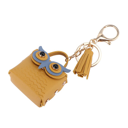 MultiPurpose Mini Owl-shaped Coin Purse Bags Fashionable Backpack Decoration Keychain Earphone Bag for Women Girls Small Pouch