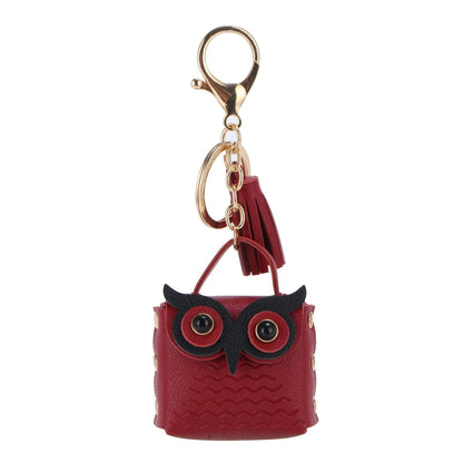 MultiPurpose Mini Owl-shaped Coin Purse Bags Fashionable Backpack Decoration Keychain Earphone Bag for Women Girls Small Pouch
