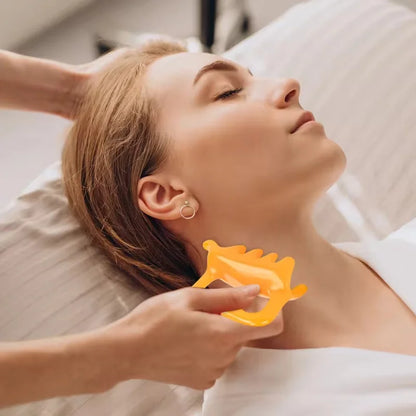 Resin double-push massager, SPA scraping body massage tool, suitable for spine, waist and shoulders, to relieve body fatigue.