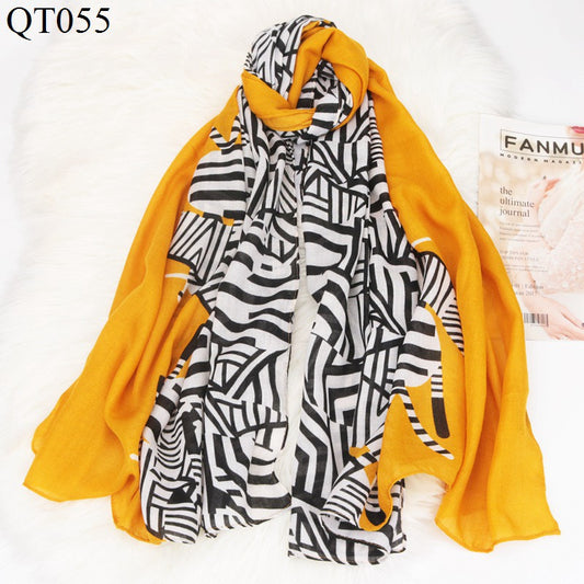 Cotton And Linen Shawl European And American Cotton Warm Scarf Plaid Shawl Scarf