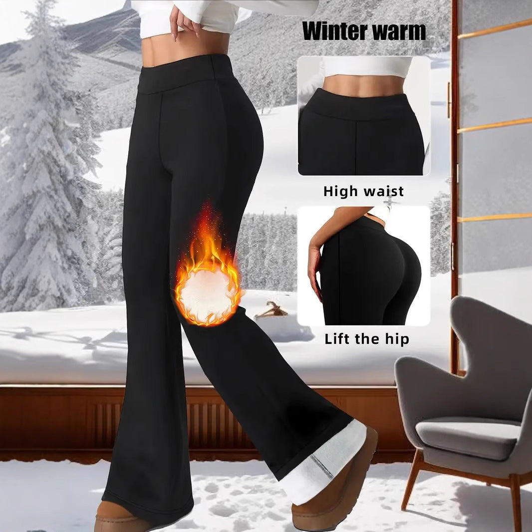 High Waist Leggings Hip-lift And Belly Shaping Yoga Pants Fitness Ankle-length Bell-bottoms