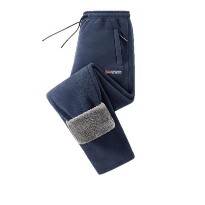 Herren Neue Herbst-Winter-Fleece-gefütterte Thermohose im norwegischen Stil in amerikanischen und europäischen Größen