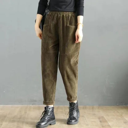 High-waisted Plus-size Casual Pants Loose Slim Harem Carrot Pants